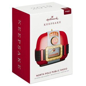 New! North Pole Public Radio Hallmark Keepsake Christmas Ornament Music + Light